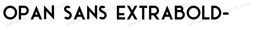 opan sans extrabold字体转换